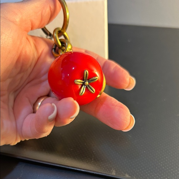 Coach Red Apple Charm with Gold Detail - Picture 7 of 13
